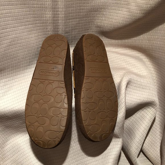 Coach women Shearling/Suede Moccasins slip on - Picture 3 of 9